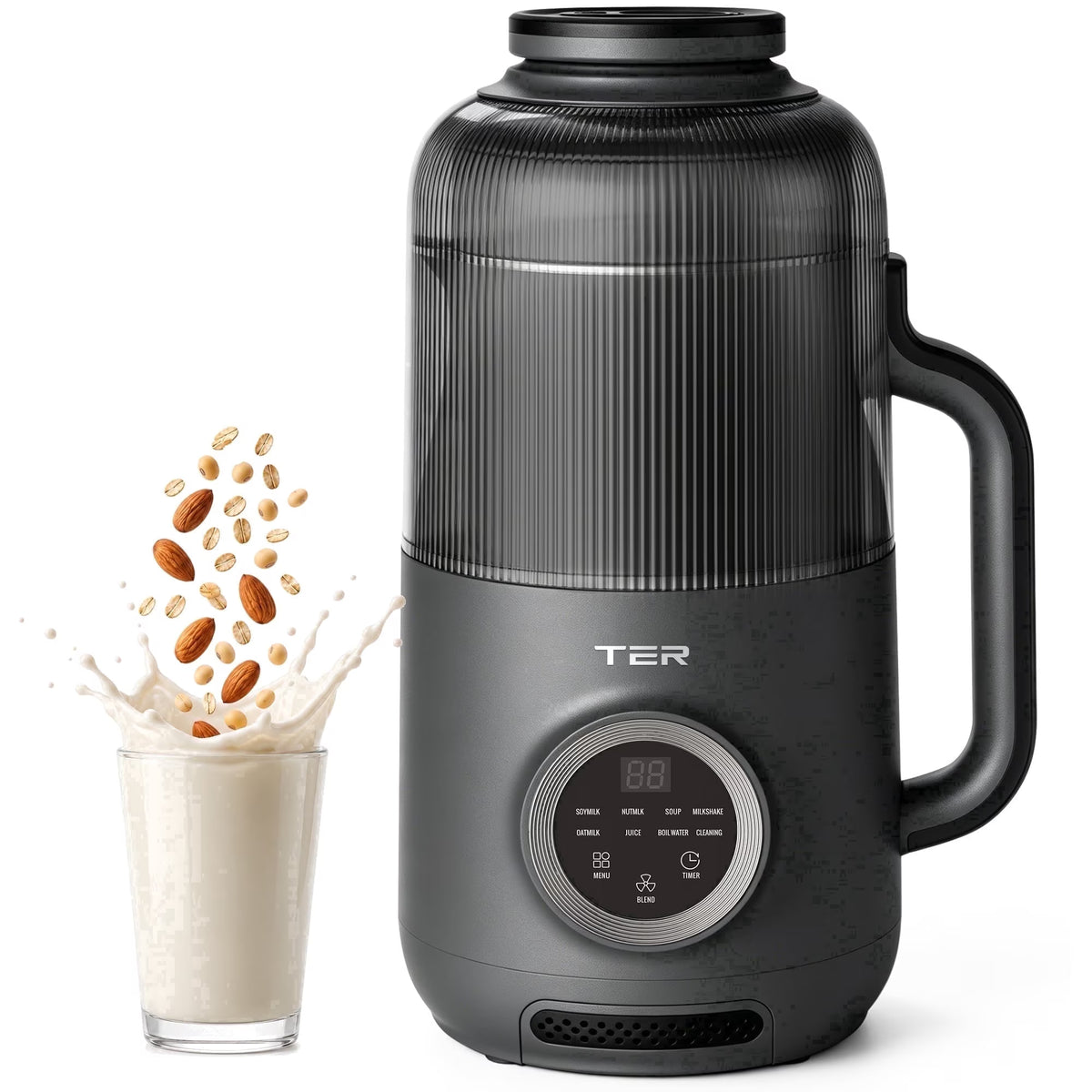 AlfaBot 40oz Nut Milk Maker, Automatic Plant-Based Milk Machine for Almond, Soy, Oat Milk, Soup and Smoothies