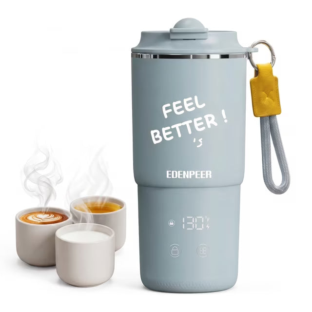 AlfaBot Temperature Control Heated Coffee Mug Smart Self Heating Travel Mug 14 Oz,Controlled Warmer Keep Coffee Hot Fast for Home, Office and Commute