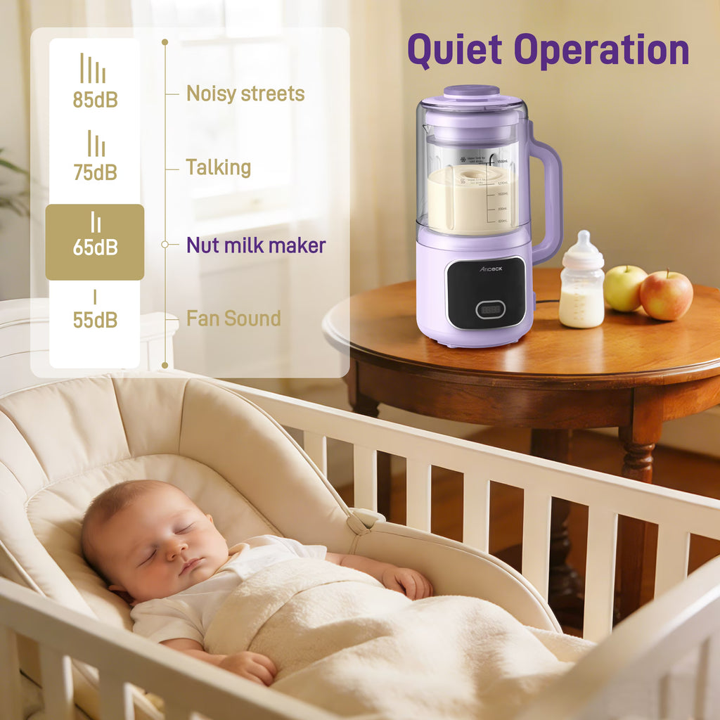 AlfaBot 50OZ Nut Milk Maker, 10-in-1 Automatic Soy Milk Machine for Homemade Oat, Coconut, Almond, Yogurt, with Self-Clean, Delay Start, Keep Warm Boil Water